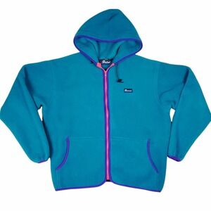 Penfield‎ Womens Sz XL Fleece Jacket Full Zip Polartec Teal Pink Purple USA Made